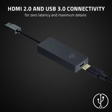 Razer Ripsaw X USB Capture Card w/ Camera Connection: 4K 30FPS - OBS & Streamlabs Compatible - for Streaming, Gaming, Video Conference, Zoom, Teams - HDMI 2.0 & USB 3.0 - Compact Design - Plug & Play RZ20-04140100-R3M1